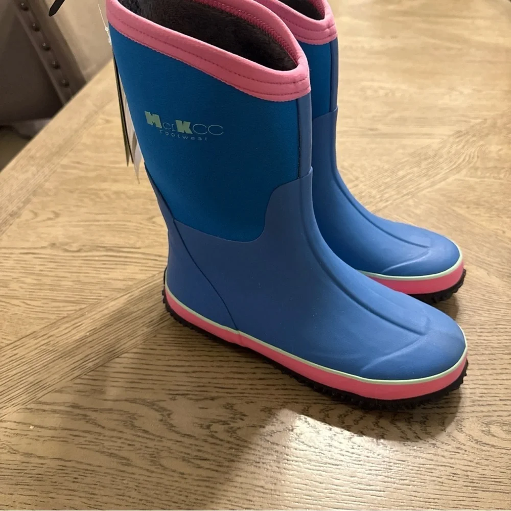 MCIKCC Kids Waterproof Rain Boots,High Snow Boots Size 6